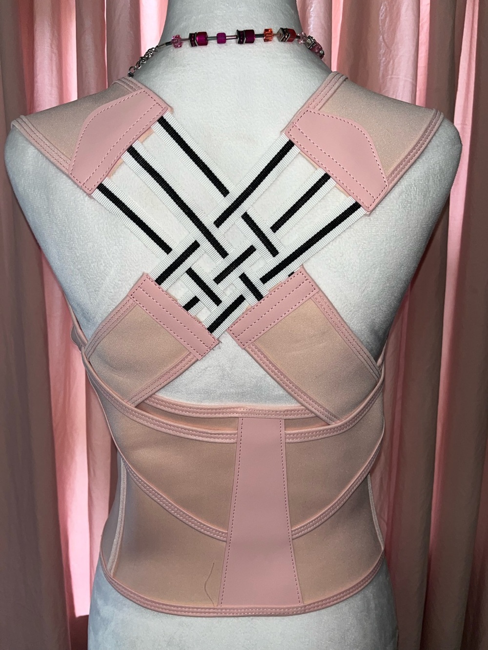 Set of Two Pink and Tan Corecare Back Support Top